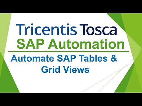 TRICENTIS Tosca SAP Automation - Lesson 09 | Automate SAP Tables & Grid Views | Test Case Automation