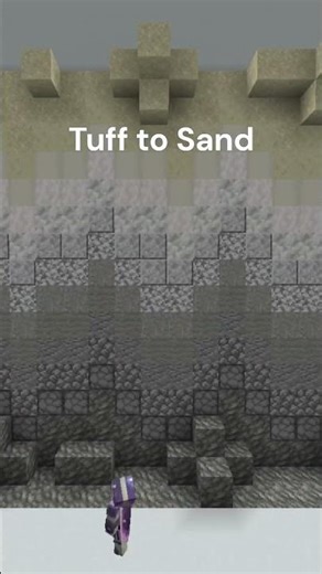 Tuff to sand Minecraft hard wall gradient