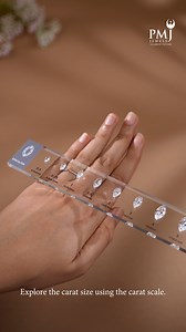 4.5K views | Choosing the perfect diamond carat size made easy! Use the Carat Scale to compare sizes and find the one that suits you best. #PMJJewels #DiamondCarat #CaratScale #JewelryGuide #PerfectSparkle #DiamondLove #ShineBright #LuxuryJewelry #BridalJewelry #TimelessElegance #60yearsofpmj | PMJ Jewels | Facebook