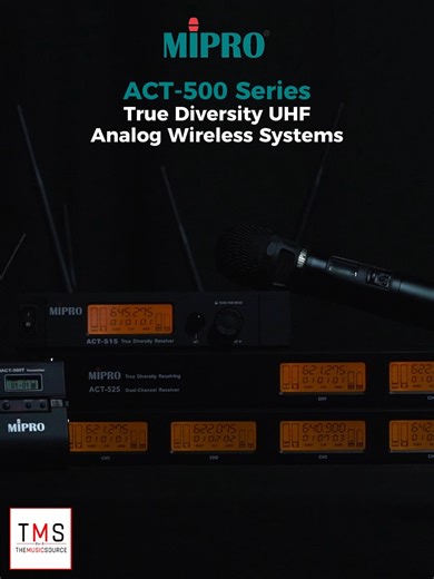Designed for performance venues, houses of worship, and mobile use. The Mipro ACT 500 Series Wireless System offer flexible channel options and consistent operation. #miprowireless #mipromicrophones #miproact500 #wirelessmicrophone #rfmicrophones #HouseOfWorship #soundrental #soundreinforcement | The Music Source
