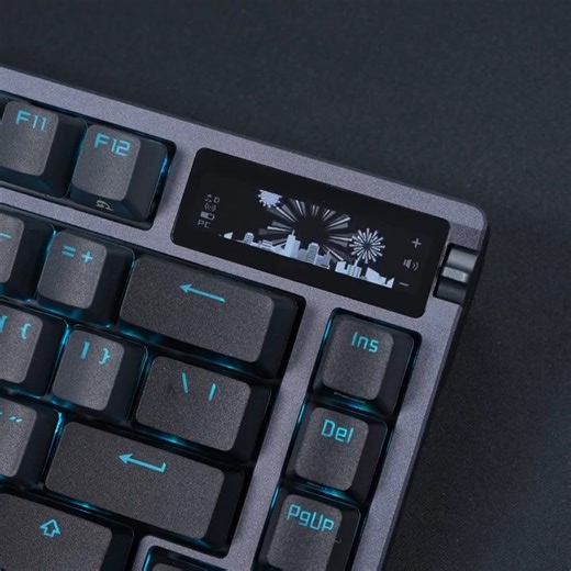 Teclado Asus ROG AZOTH 🔥 Animación ✅ Indicadores de configuración✅ Visualizaciones de audio✅ Monitorización del sistema✅ Todo eso en una sola pantalla. | ASUS Republic of Gamers