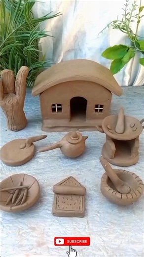 how to makr polymer miniature clay kitchen set ||diy miniature clay house ||#kitchenset #house
