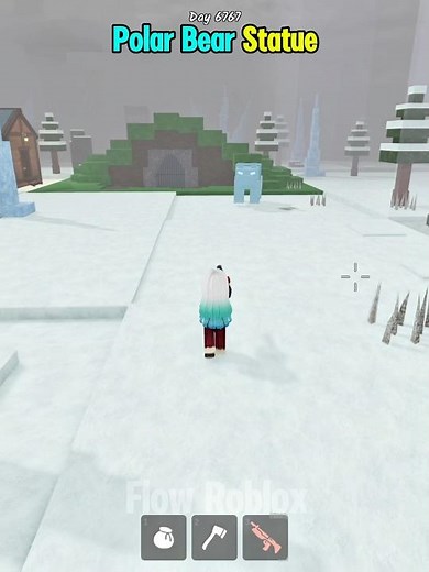 Polar bear statue #99nightintheforest #roblox