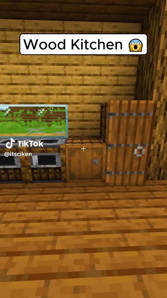 Creative Minecraft Wood Kitchen Design Ideas