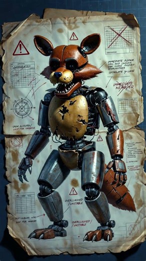 FOXY | Lost FNAF Diary 🦊⚠️ The Animatronic That Runs When You Look Away #fnaf #horror