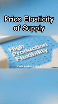 Elastic vs Inelastic Supply Explained Simply#shorts #fyp