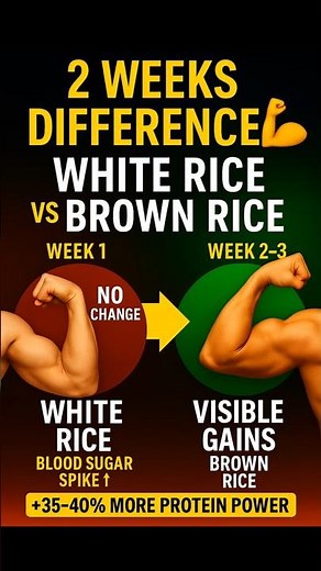 No Muscle Gains? Brown Rice vs White Rice | +40% Protein Power in 2 Weeks 💪