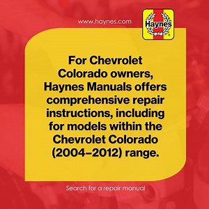 Calling all Chevrolet Colorado owners! Need some DIY help with your ride? Haynes Manuals has got your back with comprehensive repair instructions for models within the 2004–2012 range. Keep your ride running smoothly with our easy-to-follow guides! Visit haynes.com to learn more! #HaynesManuals #HaynesShowsYouHow #Chevrolet #Colorado #ChevyColorado | Haynes Manuals | Facebook