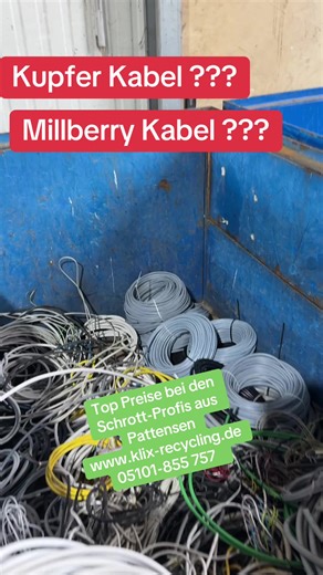 Kupfer Kabel mit höheren prozentualen Kupfer Gehalt nicht einfach ins normale Kabel werfen, Separat bewerten lassen, lohnt sich. #hannover #hildesheim #springe #hameln #kupfer