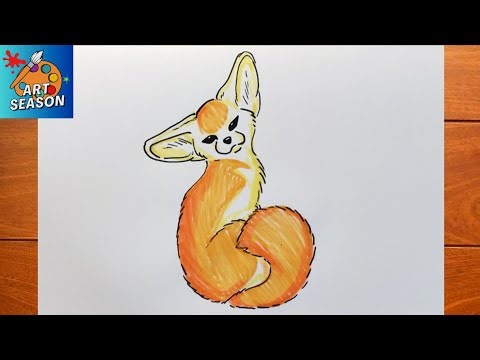 How to Draw a Fennec Fox easy step by step