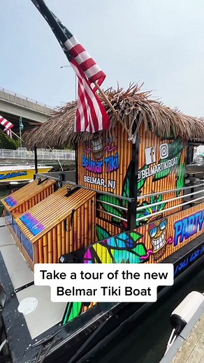 Introducing the all new Belmar Tiki Boat! Great for any type of party! #jerseyshore #partyboat #belmarnj #tikiboat #trending