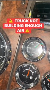 💨⚠️ Truck Not Building Air – Weak Compressor & Air Dryer Leak 🚛🛠️This truck came in with the air gauge not building pressure correctly.🔎 Our inspection revealed two major issues: 1. A weak air compressor struggling to keep up. 2. A constant leak at the air dryer purge valve, bleeding off system pressure.⚠️ Together, these problems left the system unable to fully charge the tanks — creating a serious safety risk.✅ The fix: Replace the faulty air dryer and address compressor performance to res