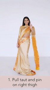 How to Perfect Hip Pleats 🧡 [sari, saree draping, saree, saree blouse designs, saree draping tutorial, silk saree draping, saree drape, silk saree, saree hacks, saree tips and tricks, sequin blouse, hip pleats, perfect hip pleats, how to perfect hip pleats] | TiaBhuva.com