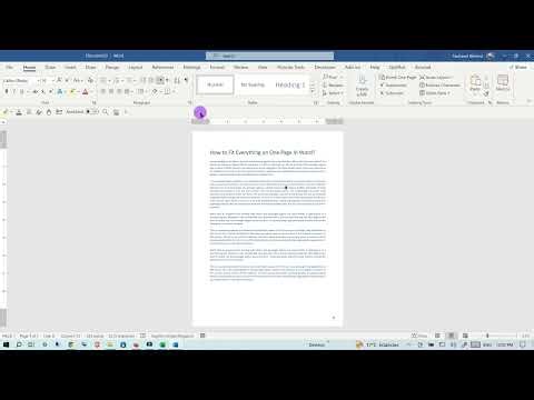 How to Fit everything on One Page iņ Word | Hidden Feature of The One-Click "Shrink to Fit"