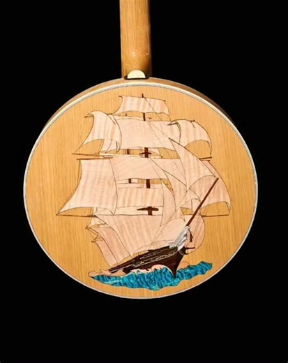 Art is that in which the hand, the head, and the heart of man go together. The one of a kind white oak Cutty Sark Banjo 🌟 See more at www.deeringbanjos.com/collections/greg-deering-custom-banjos | Deering Banjos
