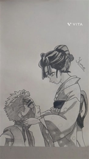 How to draw akaza and koyuki sketch ✨💖🙃||speed draw||#art#animeart#akaza#koyuki#demonslayer#ytshorts