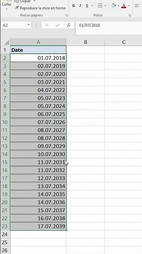 Convertir date jj.mm.aaaa vers jj/mm/aaaa sur #excel #microsoft #microsoftexcel
