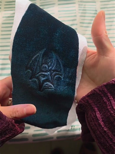 did you know that you could stamp velvet with a wooden rubber stamp. I'm going to be making a whimsy goth inspired purse I love making witchy bags#witchyjewlery #artists #whimsigoth #witchy #outfits purses