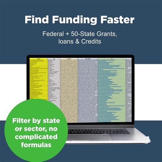 2025 Business Grants & Incentives Database: Federal   50 States (excel Spreadsheet) - Etsy