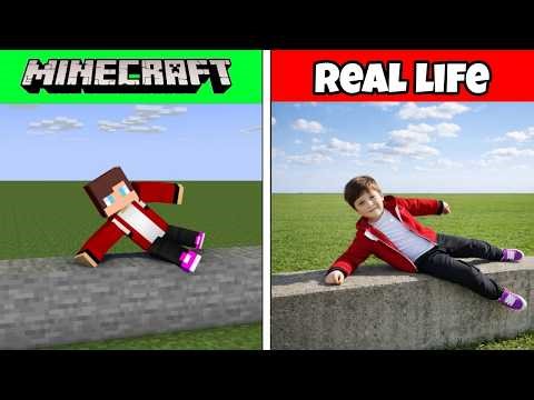 Minecraft Bosses Mobs and Characters vs Real Life!