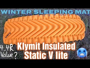 Klymit insulated static V lite camping mat review | 4.4 R value | lightweight winter sleeping mat