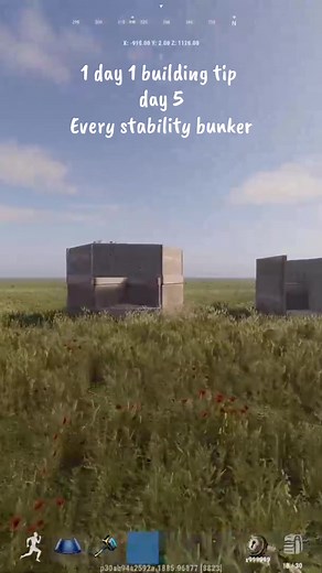 Rust Console: Every Stability Bunker - Day 5 Building Tip