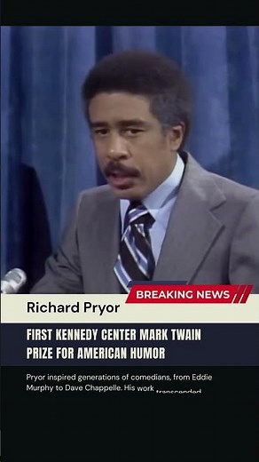 On This Day: October 20, 1998 — Richard Pryor Awarded First Mark Twain Prize for Humor