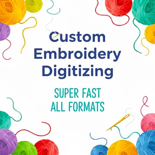 Custom Embroidery Digitizing, Logo to PES DST JEF File (digital Download) - Etsy