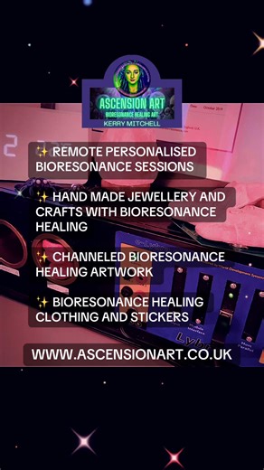I offer personalised bioresonance sessions remotely, as well as handmade bioresonance jewellery, stickers, wands, clothing, meditation aids and artwork! www.ascensionart.co.uk #healingjourney #bioresonance #art #meditation #stickers
