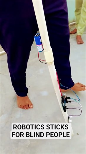 Robotics Stick for Blind People — a smart innovation designed to make life easier and safer.