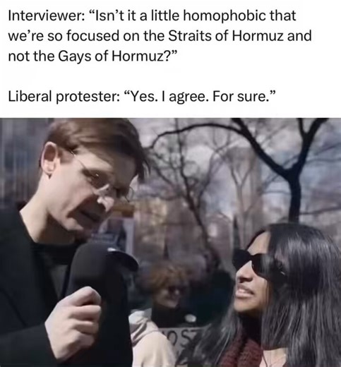 We now have record levels of confidence built on record levels of ignorance. Maybe we should prioritize voter IQ checks over voter ID checks. #StraitofHormuz