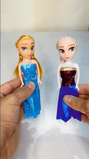 Transforming frozen Elsa and Anna sisters #disney #toys #unboxing #satisfying ￼
