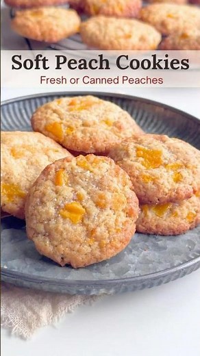 Soft Peach Cookies Fresh or canned peaches