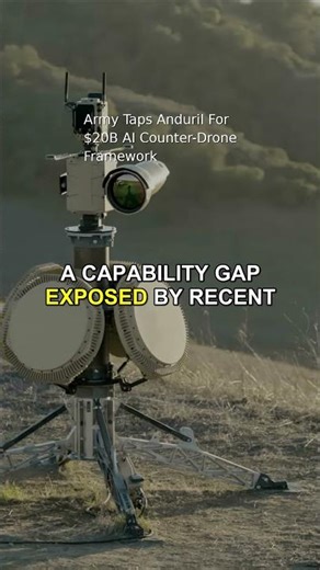 Army Taps Anduril For $20B AI Counter-Drone Framework #Shorts