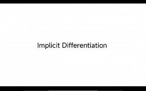 隐微分方程的求导 implicit differentiation