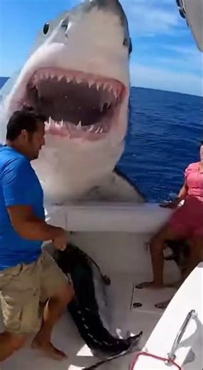 Shaky Phone Footage: Shark Jaws Inches From the Puppy🐶🦈