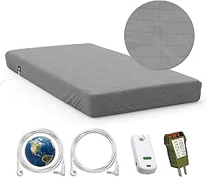 Grounding Fitted Sheet Kit King Size 15" Deep Pocket Earthing Fitted Bottom Sheet + Earthing Product Tester + U.S. Outlet Checker