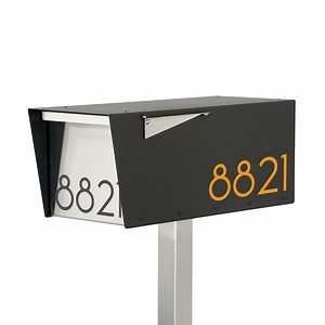 ANTHONY B - the Black Minimalist - Modern Post Mounted Mailbox - Contemporary - Vsons Design Original - Locking Option - Post Not Included - Etsy