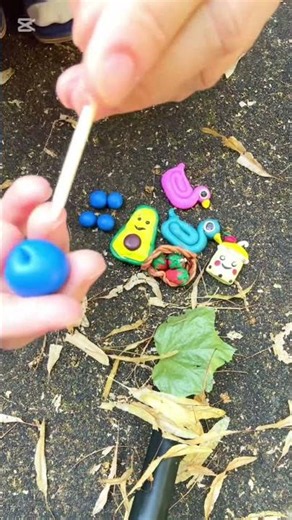 Making the Cutest Tiny Blueberries from Clay 🫐✨