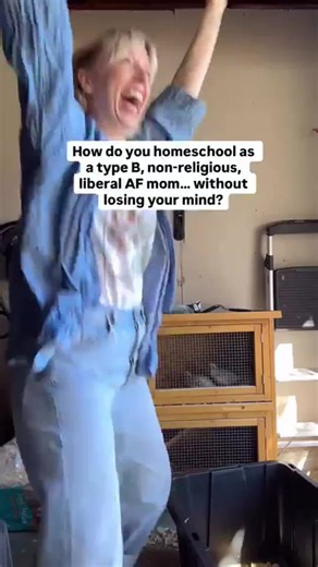 3 reframes that make it work for all of us🩵 People are always shocked when I say it: Yes, I’m a type B, non-religious, liberal AF mom… and I homeschool. But it doesn’t look like you think. Reframe 1: I don’t try to recreate school at home. We live curious. Documentaries, art, conversations, naps when we need them. Reframe 2: I don’t care about benchmarks. I care about how my kids show what they’re learning in their own way. Reframe 3: I don’t disappear in the process. I build our days so they w