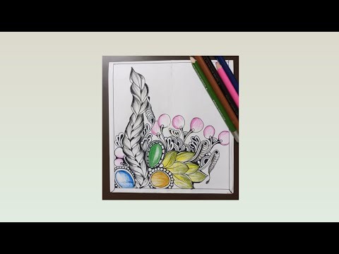zentangle gems artwork | zentangle pattern | #zentangle #zenart #drawing