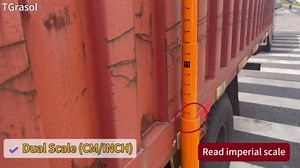 15FT Height Stick for Trucks, Dual Scale Compact Measuring Sticks for Semi Truck, Car Hauler, Trailer, RV, Retractable Load Measuring Stick with Carrying Bag