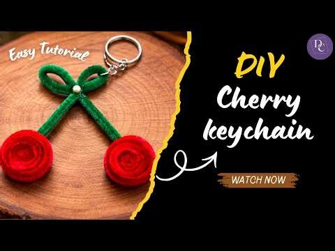 DIY Cherry Keychain | Super Easy & Adorable!
