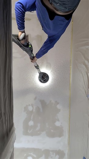 Festool the only way to remove popcorn from ceiling #paintlife #howtoremovetexture