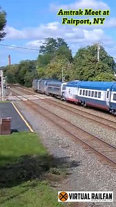 Amtrak Meet in Fairport. #Fairportny #trains #railroads #railfan #railfanning #amtrak #railfans_of_instagram | Virtual Railfan
