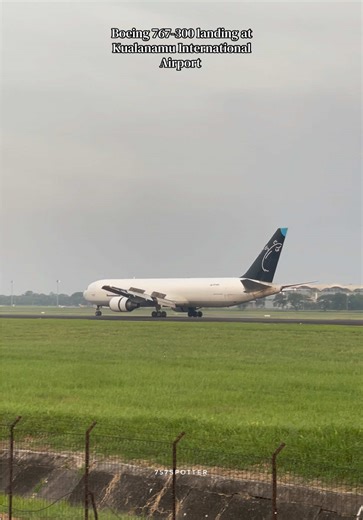Boeing 767-300 Landing at Kualanamu International Airport