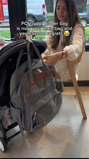 The bag that holds her whole life now