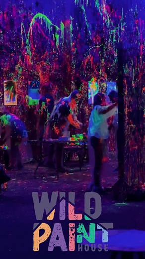Neon Splatter Painting Experience at Wild Paint House