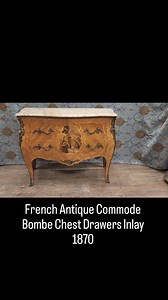 French Antique Commode Bombe Chest Drawers Inlay 1870 #bombe #frenchantiques #bombecommode #antiques #frenchantiques #commode #1870 #interiors #chestofdrawers | Canonbury Antiques | Facebook