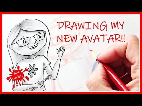😂Drawing my NEW AVATAR - How to draw yourself as a CARTOON (EASY TUTORIAL for BEGINNERS 2018